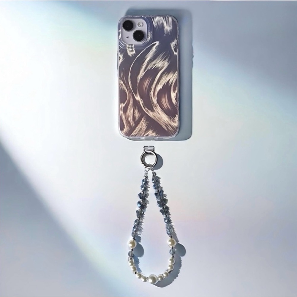 ✨ Elegance of the Sea 🌊 
Pearl & Crystal Phone Case Charm/Lanyard/Bracelet